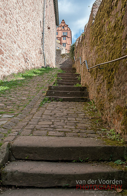 Treppenaufgang zur Burg Hirschhorn