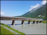 Holzbrücke zum Fürstentum Lichtenstein