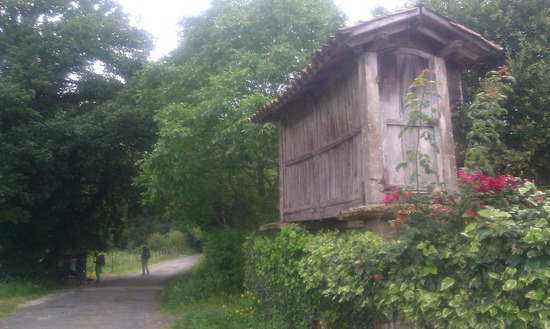 Galicische Kornspeicher (Hórreos)