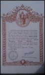 Die Compostela mit lat. Namen