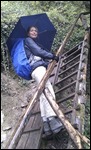 Rutschige Leiter in der Wutachschlucht