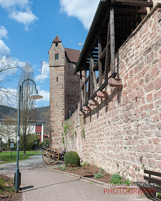 Pulverturm und Stadtmauer in Eberbach