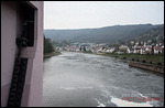 Blick von der Schleuse auf Neckarsteinach