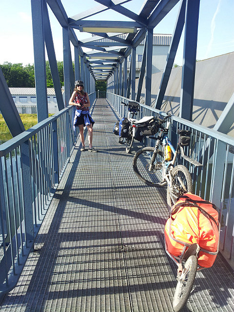 Auf dem Hafensperrtor