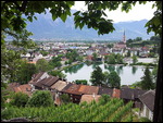 Blick von Schloss Werdenberg auf Buchs